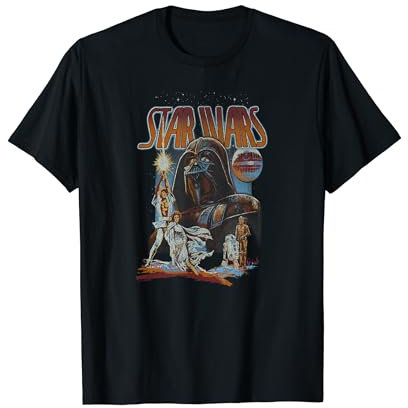 Star Wars Classic A New Hope Epic Retro Group Shot Poster V2 T-Shirt