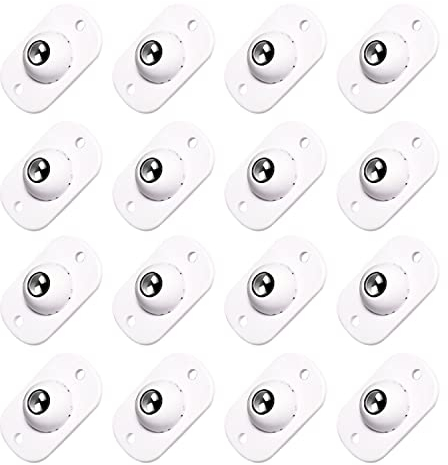 16 Stück Mini Kugellager Edelstahl Weiß verleimt Universal Laufrollen Leise bewegliche Kugelrollen Leise Leise Rollen für geklebte Möbel