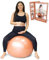 BABYGO® Gymnastikball Schwangerschaft Sitzball Büro Schwanger Yoga Pezziball | inklusive Schwangerschaftsbuch zur Geburt & Fitness | Anti-Burst 1000 Kg(Terracotta, 65cm)