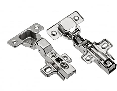 MS Beschläge Türscharnier Möbeltürscharnier Topfband Ø 35mm Soft Close Topfband Möbelscharnier Clip-Scharnier Kreuzplatte Schrankscharnier (Mittelanschlag)