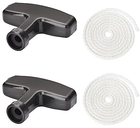AccEncyc Pull Cord with Recoil Starter Handle Gasoline Engine Starter Handle Grip Recoil Starter Pull Handle for Lawn Mower, Chainsaw, Generator (2 Pack)