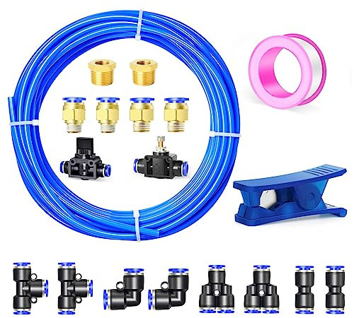 ERGAOBOY 6mm od bleu 10 mètres nylon tuyau d'air pneumatique Kit tuyau pour système de freinage de transfert de fluide