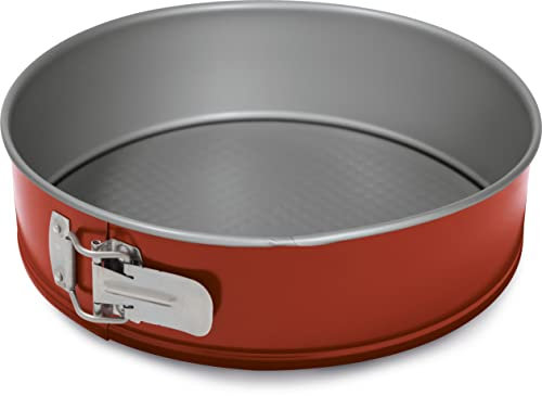 Guardini, Moule à charnière avec 1 fond Ø 22 cm, Acier avec revêtement antiadhésif, Rouge et Gris, Fabriqué en Italie, Ligne Rossana