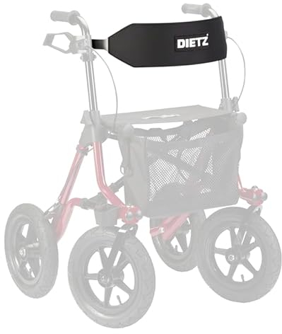 Dietz Rollator Taima - Abnehmbare Rückenlehne, Schwarz, Erwachsener