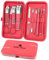 Manicure Set 10pcs Professional Nail Clippers Kit Pedicure Care Tools-Stainless Steel Grooming Tools for Travel (Sakura Pink)