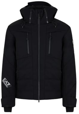 Emporio Armani EA7 Technische Skijacke für Herren aus technischem Gewebe PROTECTUM7, 6RPG10 (S, Schwarz), Schwarz