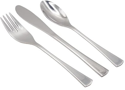 Tiny Dining Kids Cutlery Set - 12 Piece Stainless Steel Children Cutlery - Small Silver Polished Metal Toddler Utensils Dishwasher Safe Kitchen 4 Dinner Table Forks Knives Spoons