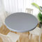 Cozomiz Elastische Tischdecke Gartentischdecke Rundtischdecke wasserdichte rutschfeste Abwischbar Schmutzabweisend Tischdecke Grau 110cm Runde Enge Passform