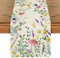 Artoid Mode Gänseblümchen Eukalyptus Lavendel Blumen Blätter Frühling Tischläufer, Küche Esstisch Dekoration Drinnen Urlaub Party Dekor 40x140 cm