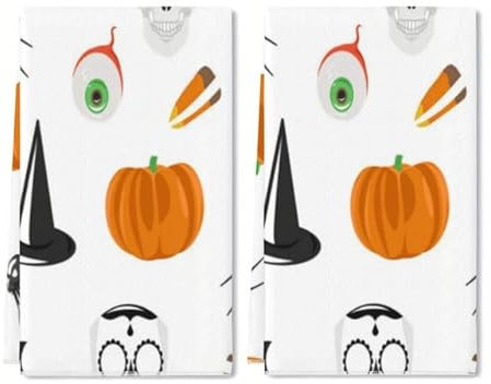 Geroclonup Toallas de cocina con toallas de cocina de Halloween para inauguración de la casa de campo
