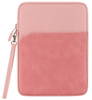 Housse de Protection Rigide pour Tablette 9-11 Pouces avec Porte-Stylo Housse de Transport Antichoc (Rose)