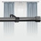 Curtain Poles for Eyelet Curtains Telescopic Black Curtain Pole with Cap Finials Heavy Duty Curtain Poles 300cm for Bedroom,Living,Outdoor,67-327cm