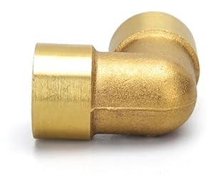 Innen x Innengewinde 1/8 1/4 3/8 1/2 3/4 1 90 Grad Messing Ellenbogen Rohr Fitting Anschluss Kupplung for Wasser Kraftstoff Kupfer 1 Stück(3/4)