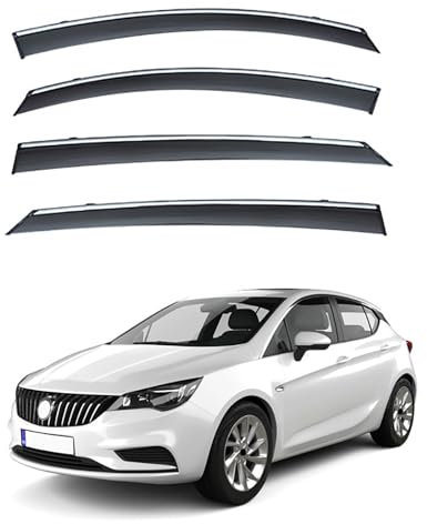 ZZQYLF Auto Windabweiser für Opel Astra K B16 2016-2022, Seite Fenster Smoke Ventvisor Visiere Regenschutz Belüftung Auto Zubehör