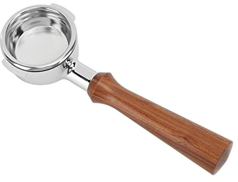 Porte-filtre à café 58 mm, filtre sans fond, poignée en alliage d'aluminium, bois pour Expobar Rocket Faema Wega EM19M2 Gemilai Casadio Ascaso Sanremo La Cimbali Bezzera Royal (F Rosewood)