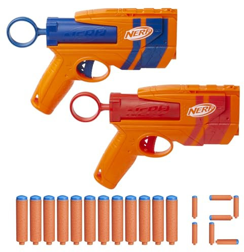Hasbro Nerf N Series Duo Pack, 2 Blasters de Juguete, 12 Dardos N1, Diversión en Familia al Aire Libre, Regalos para Niños y Niñas de 8 Años o Más, Color Naranja
