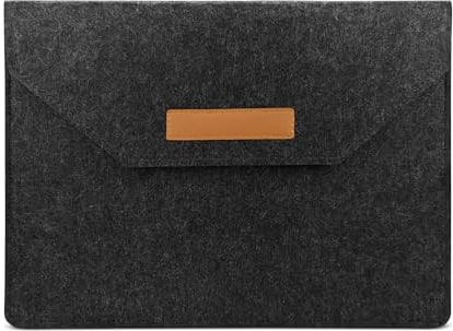 AfitLulu Housse de Protection en Feutre pour Ordinateur Portable 12/13 avec Plusieurs Compartiments - Housse de Protection Ultra Fine pour Tablette et Ordinateur Portable (Noir, 13 Pouces)