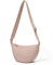 ANYWN - Borsa a tracolla da donna a mezza luna, stile casual, in tinta unita, con tracolla regolabile, rosa chiaro
