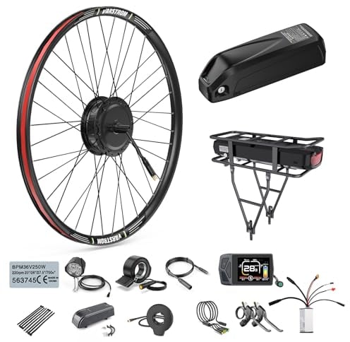 Bafang 48V 500W Vorderrad Nabenmotor - Ebike Umbausatz mit Akku Optionalem und LCD Display, Scheibenbremsversion Frontmotor mit Einbaubreite 100MM für 26 28 29 700C Mountainbike Rennrad Pendlerrad