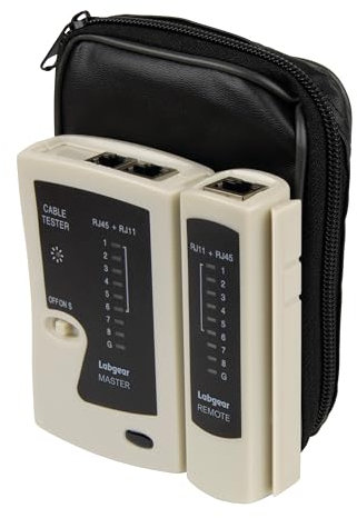Labgear Network Cable Tester, RJ45 Ethernet & Phone Cable Tester for UTP/FTP, RJ11/RJ12, Cat 5e Networks
