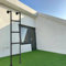 Robuste Stufenleiter aus Metall für Fensterbrunnen, an der Wand montierte, hohe Eingangs- und Ausstiegsleiter, Mehrzweck-Dachboden-Etagenbettleiter für Dach/Garage im Freien, Schwarz(170cm/67in)