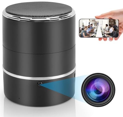 Dragonranee Spy Hidden WiFi Camera Bluetooth Speaker with 240° Viewing Angle, 4K Wireless Nanny Camera, APP Control Live Viewing, Remote Viewing Motion Detection, Small Camera for Home Security