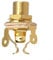 Premium 6.35mm Audio Socket, Guitar Input-Jack-1/4 Stereo Jack-Mono Panel Mount Socket, For Various Music Equipment Needs(Gold)