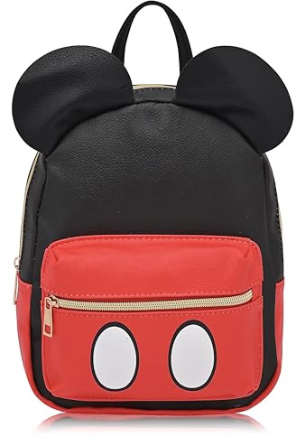 Disney Mickey Mouse Backpack for Women, Men, Unisex | Cute PU Leather 25 cm Mini Backpack Handbag, mickey mouse, 10 inches