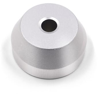 sdroceRyaM 45 RPM Record Adapter für 7 Zoll Vinyl Plattenspieler Turntables 45 Adapter für Turntables Hergestellt aus Aluminium, silberfarben (elliptisch)