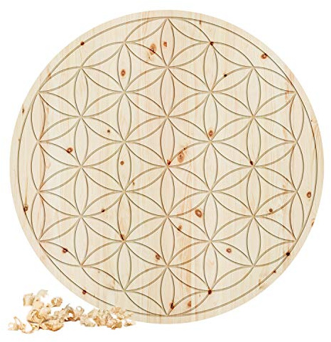 ZirbenFamilie® Wandbild ZirbenBlume des Lebens 100 cm • Duftendes Wanddekor aus natürlichem Zirbenholz • hergestellt in Südtirol