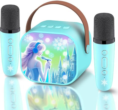CINKOLA Frozen Toys for Girls Princess Toys Karaoke Machine 2 Microphones Mini Microphone 3 4 5 6 7 8 Year Old Girl Gifts for 3 4 5 6 7 8 Year Old Girls Birthday Presents Easter for Girls Kids