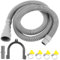 HOMSFOU Drain Hose Extension Kit for Washing Machine 1.5m Long Compact Washing Machine Hose with Clamp Adapter