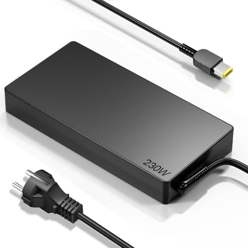 230W Lenov Laptop Netzteil Ladekabel - Klassisches Netzteil mit Gelbem Quadratstecker für ThinkPad P16/P15 Gen2 P17 Mobile Workstation und Legion 7 16IAX7 16IRX8 Gaming Laptop Ladegerät(20V/11.5A)