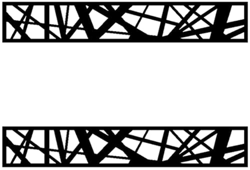 EasyComposite 2 x Composite Screen Trellis Topper - Decorative Lattice Panel for Outdoor Garden Fence - 1800mmx300mmx18mm (Laser, 2)