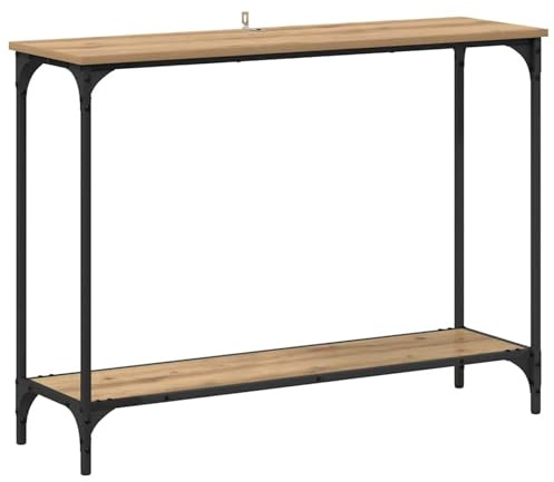Generisch Console Table, Side Table, Narrow Sofa Table with 2 Shelves, 101 x 30.5 x 75 cm, Konsolentisch Schmal, for Hallway, Entrance, Office, Corridor (Eiche handwerklich, 101 x 30.5 x 75 cm)