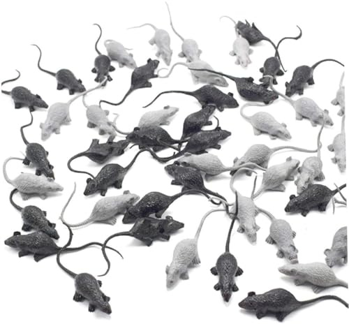Ngbbby 20 Stück Mini Simulierte Maus Modell Realistische Terror Kunststoff Maus Figuren Kleine Gefälschte für Neuheit Spielzeug Kinder Halloween Spielzeug Witz Streich