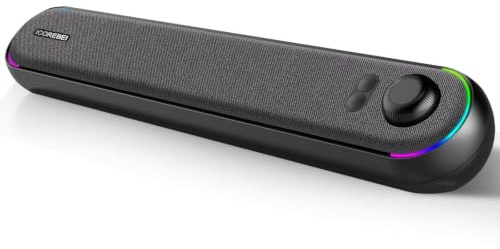 Datorhögtalare, HiFi-stereo skrivbordssoundbar, kompatibel med stationära datorer, Mac, bärbara datorer, surfplattor och bildskärmar, Bluetooth 5.3, USB till Typ-C-gränssnitt, plug and play