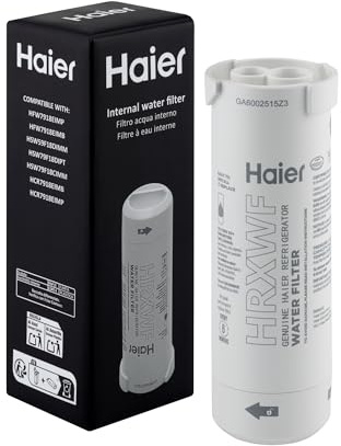 Haier Filtro Dell’Acqua Per Frigoriferi, Rimuove 50 Impurità, Migliora Gusto E Odore, Riduce Sostanze Chimiche Nocive, Lunga Durata,Facile Da Installare E Sostituire,Compatibile Con Frigoriferi Haier