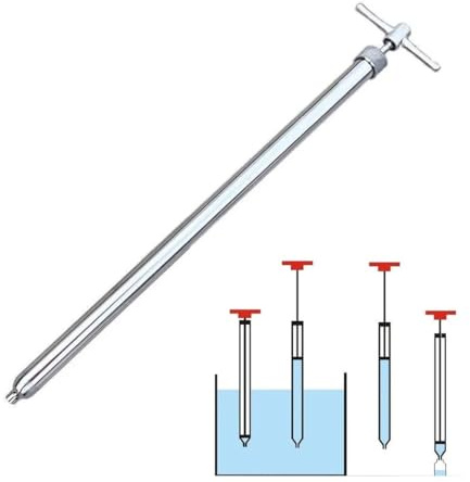 Viscous Liquid Sampler, 304 Stainless Steel Drum Thief Liquid Sampler 0.5-1.5m Silver