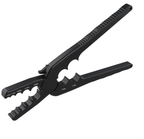 Pince de réparation de tubes en cuivre CT-301 - Ronde plate pour CVC - Outil en alliage d'aluminium - Restaure les tubes de 0,3 à 2,2 cm - Entretien de plomberie (noir)