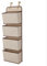 Starsglowing Schrank Organizer aus Stoff Hängeorganizer 4 Fächer für Handtücher Unterwäsche Socken Faltbar 33 x 9 x 91 cm (Beige)