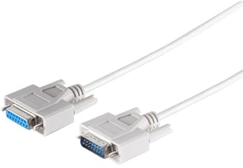 SUB-D Verlängerung, Joystick Kabel, 15-pol. Stecker auf Kupplung, vergossen, 10m