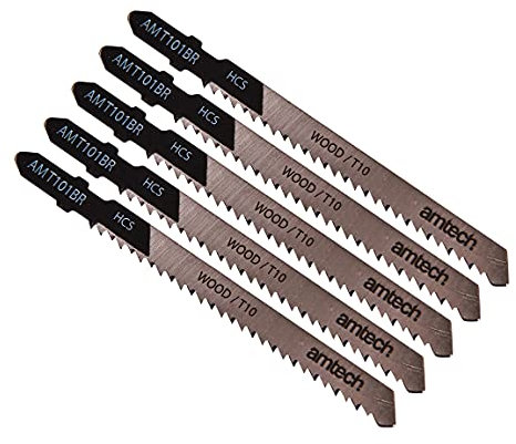 Amtech M1603 5 Piece reverse cut wood jigsaw blade set (AMT101BR)