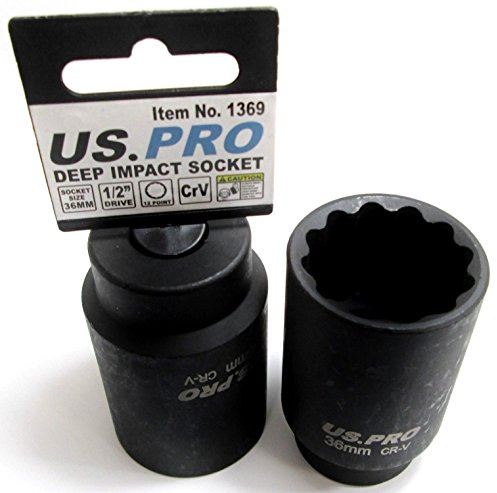 US Pro 36mm 1/2 Drive Double Deep Metric Impact Socket Bi Hex 12pt 1369 x 2