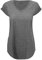 Fashion Star Womens Plain Stretchy Curved Hem Jersey T-Shirt Charcoal M/L (UK 12/14)
