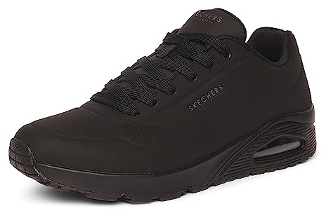 Skechers Herren Uno Stand On Air Sneaker, Black Durabuck Trim, 43 EU