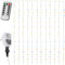 VOLTRONIC LED Lichtervorhang, innen und außen, IP44, Fernbedienung, Größen- und Farbwahl, 3x6 m 600 LEDs, kaltweiß/warmweiß