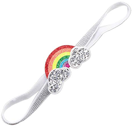 Kinder Non-Woven-Tuch-Haarband Regenbogen Headwrap Nette Karikatur-Kopfbedeckung Pailletten Haarpflege-Tools Beauty-Zubehör für Mädchen