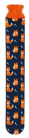 The Hot Water Bottle Shop Long Hot Water Bottle and Cover (Midnight Foxes)