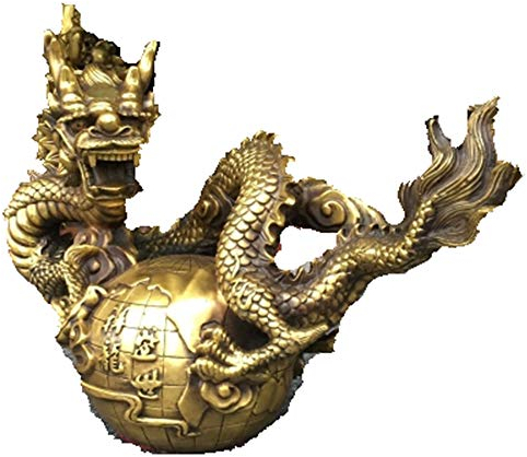 Drachenfiguren zum Öffnen, Kupfer, Sternzeichen Drache Globus, Longxiang Longshengshi Stadthaus, Glücksbringer Karriere Feng Shui Ornaments